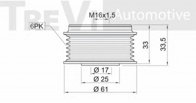 TREVI AUTOMOTIVE ap1034 -  Механизм свободного хода генератора